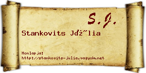 Stankovits Júlia névjegykártya